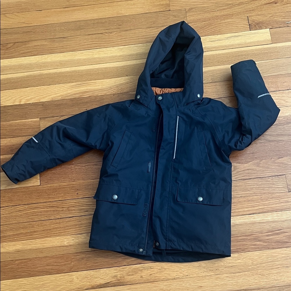 Polarn O. Pyret Dark Blue Kids Raincoat